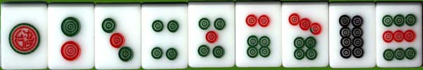 Mahjong tiles circles